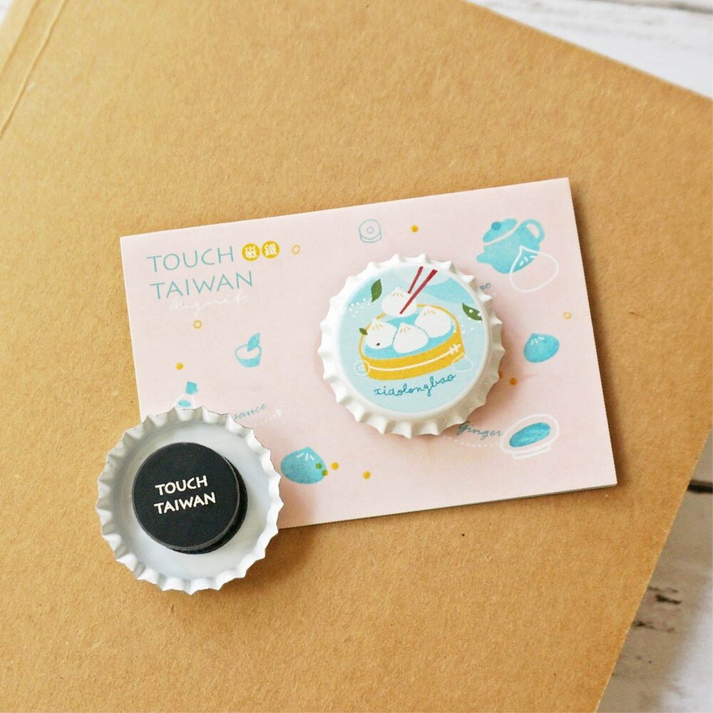 瓶蓋磁鐵 台灣景點 台灣小吃 冰箱磁鐵 瓶蓋造型冰箱貼 插畫設計 台灣紀念品 猴子設計 TR台灣鐵道-圖片-3