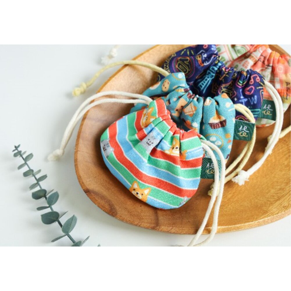 25068976087-荷包袋 束口袋 小物袋 化妝包 零錢包 隨身收納包 台灣紀念品 猴子設計 TR台灣鐵道