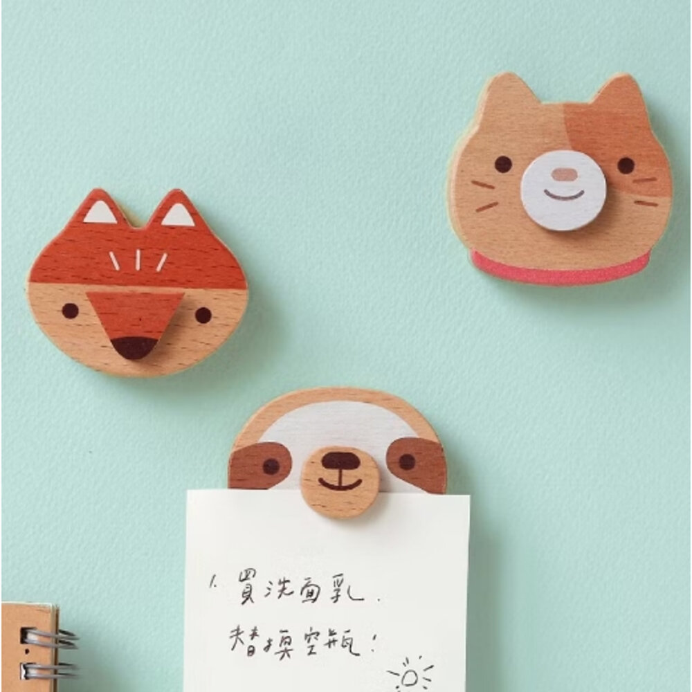 動物造型磁鐵留言夾 原木動物磁鐵 辦公小物 原木留言夾 原木造型磁鐵 遊木時光 TR台灣鐵道-圖片-1