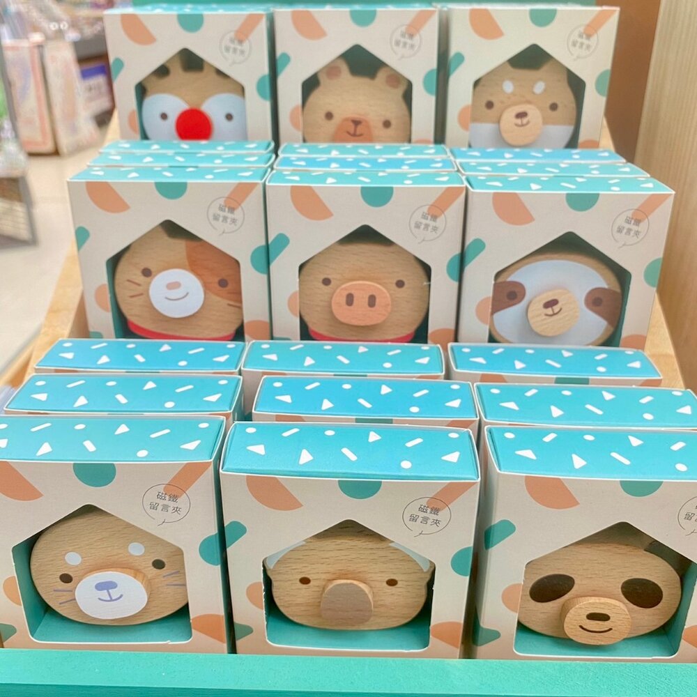 25083319569-動物造型磁鐵留言夾 原木動物磁鐵 辦公小物 原木留言夾 原木造型磁鐵 遊木時光 TR台灣鐵道