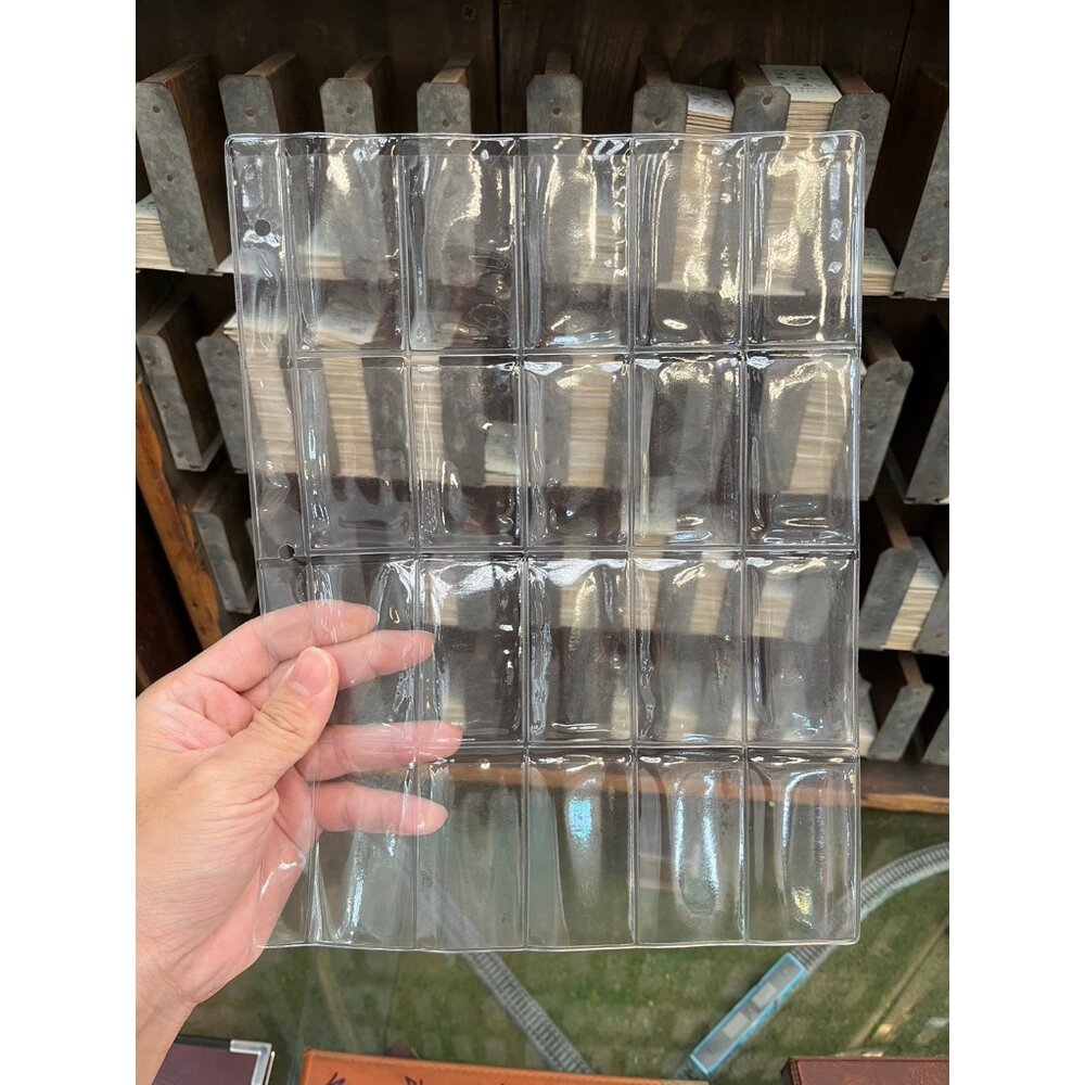 25159695094-台鐵硬式車票 名片式車票 三孔活頁本內頁 火車票收藏內頁 一頁可收藏20張火車票 透明PET材質 21x27.3CM