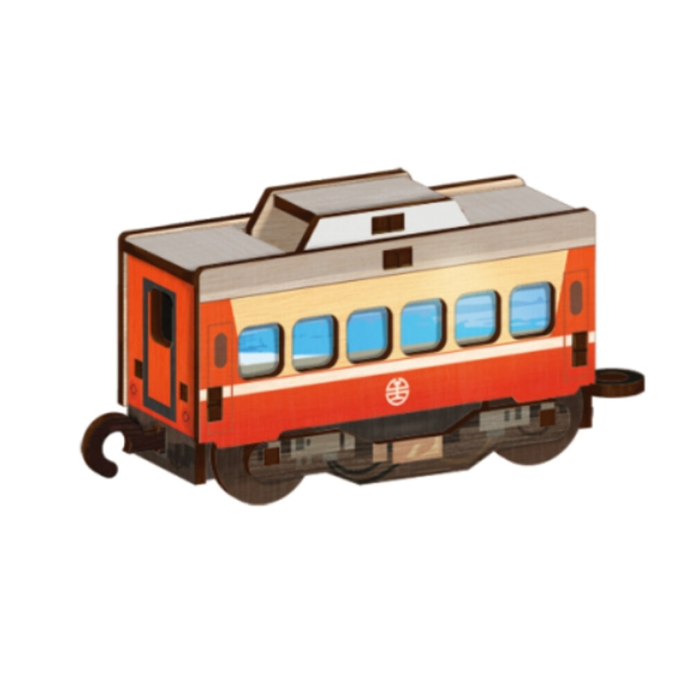 DIY組裝立體小火車 台鐵火車 捷運 山嵐號 海風號 木製小火車 火車造型組合拼木 新格子 TR台灣鐵道-圖片-1