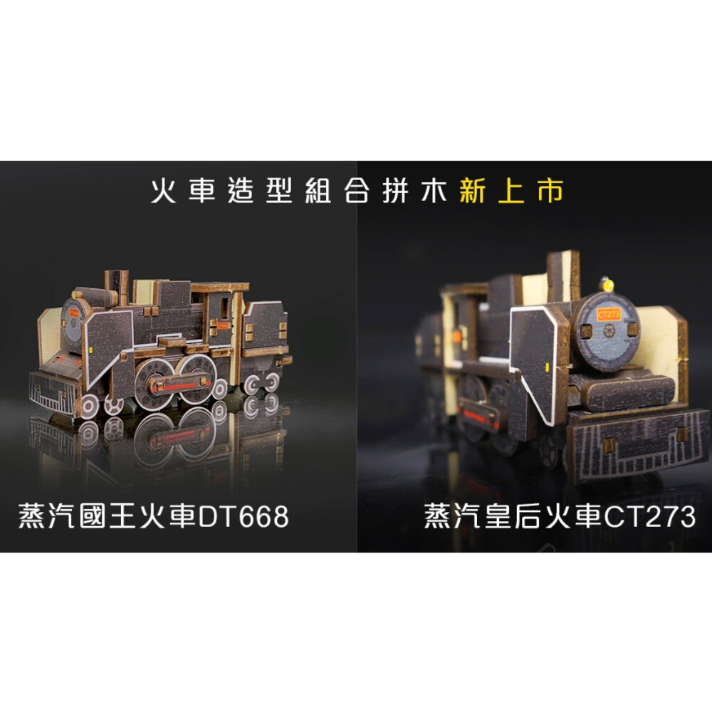 DIY組裝立體小火車 台鐵火車 捷運 山嵐號 海風號 木製小火車 火車造型組合拼木 新格子 TR台灣鐵道-圖片-4