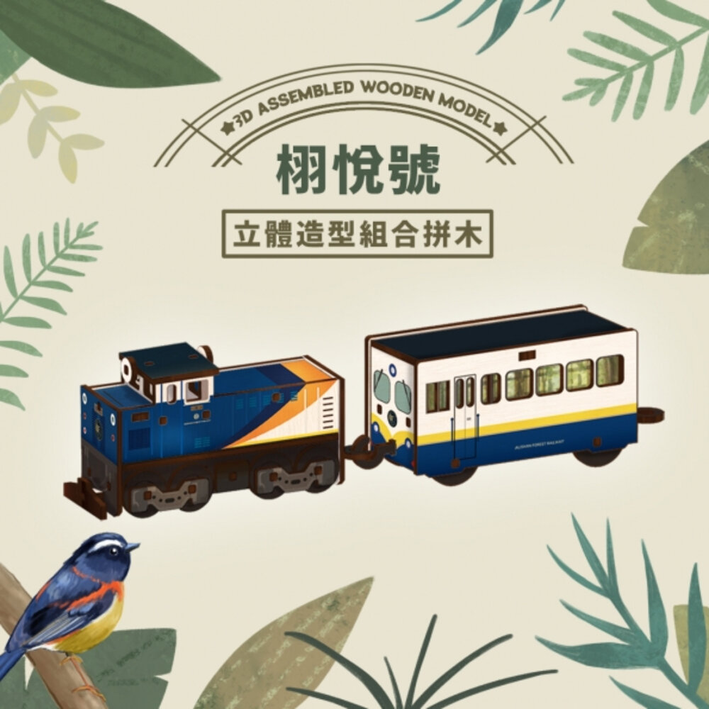 DIY組裝立體小火車 台鐵火車 捷運 山嵐號 海風號 木製小火車 火車造型組合拼木 新格子 TR台灣鐵道-圖片-5