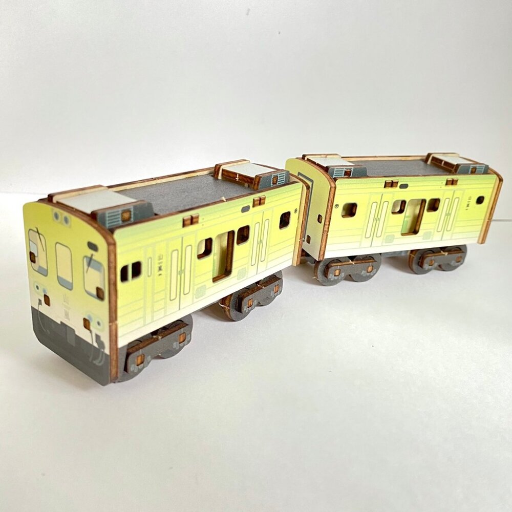 DIY組裝立體小火車 台鐵火車 捷運 山嵐號 海風號 木製小火車 火車造型組合拼木 新格子 TR台灣鐵道-圖片-6