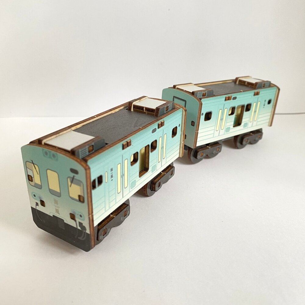 DIY組裝立體小火車 台鐵火車 捷運 山嵐號 海風號 木製小火車 火車造型組合拼木 新格子 TR台灣鐵道-圖片-7