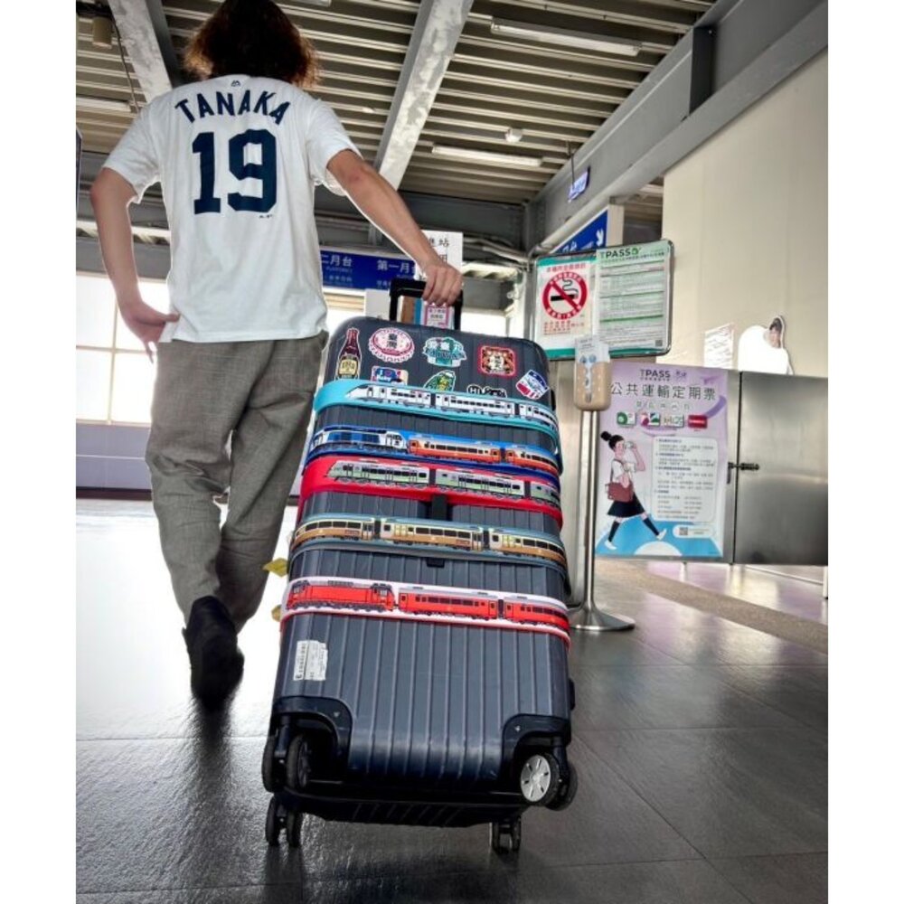 台鐵火車造型行李束帶 行李箱束帶 旅行束帶 綑綁帶 MIT專利材質鉤毛同面扎實固定 露營登山用具綑綁帶 TR台灣鐵道-圖片-1