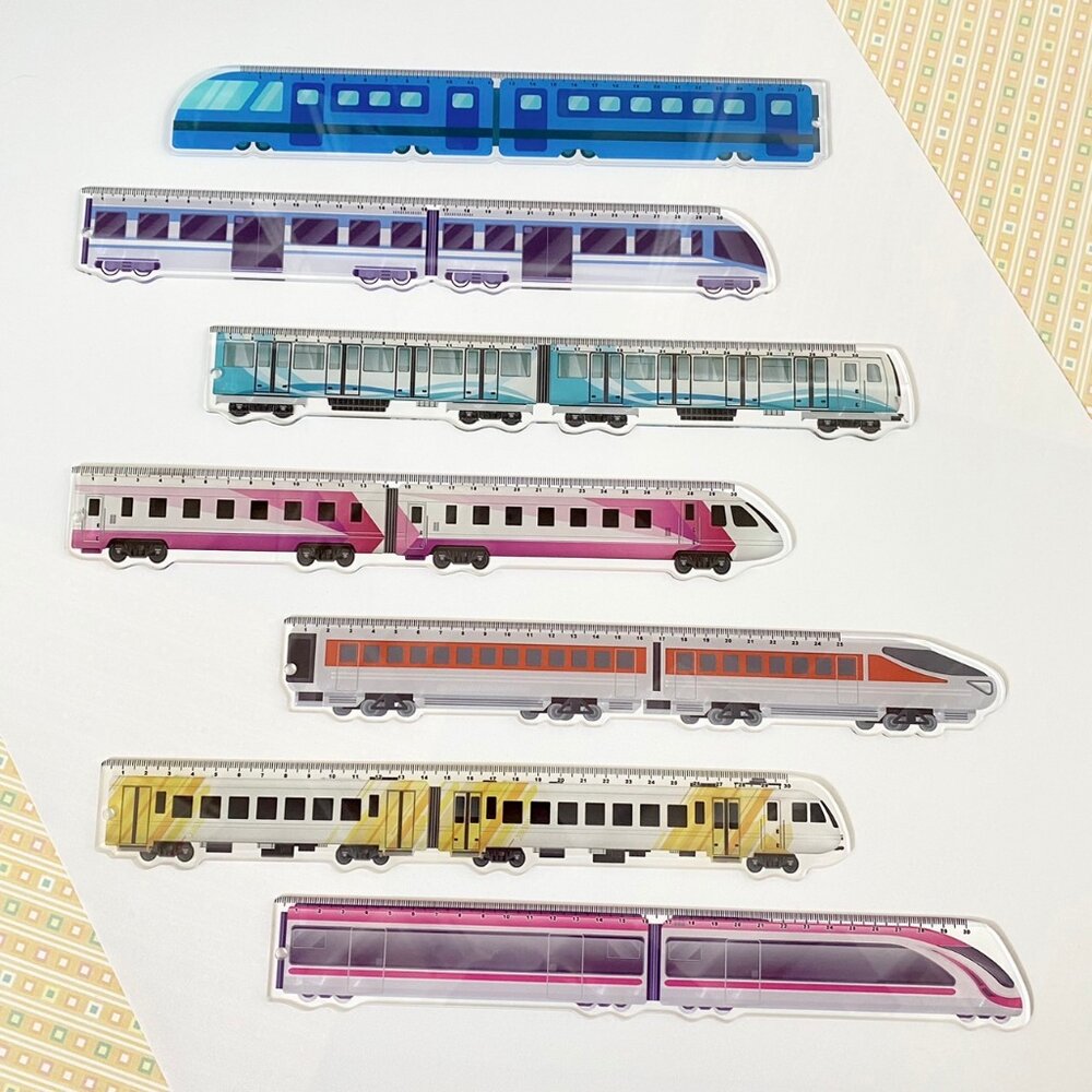 25629446200-火車造型尺 壓克力尺 30cm尺 壓克力噴繪 JIMSO仁壽｜TR台灣鐵道