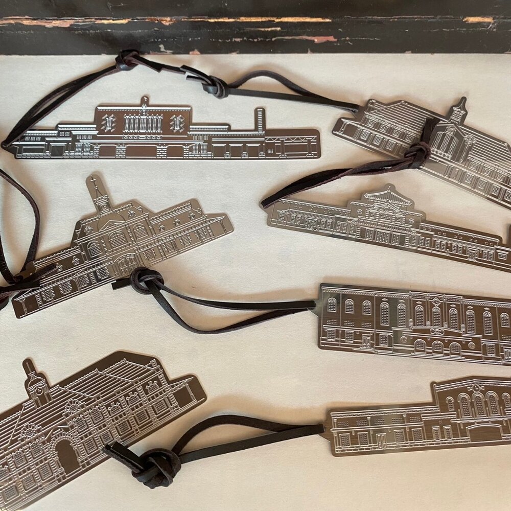 25663466130-台鐵經典車站紀念書籤 金屬書籤 車站造型書籤 集創意 TR台灣鐵道