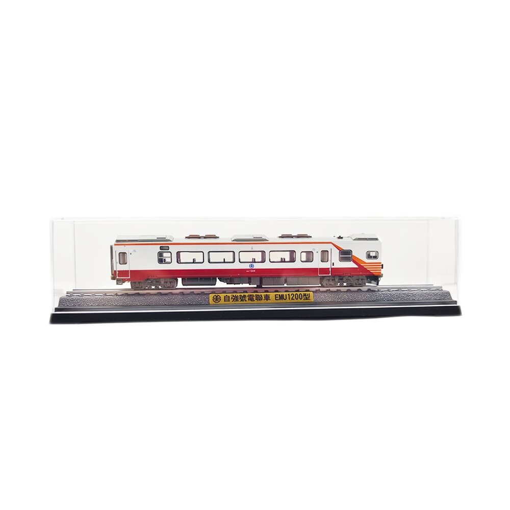 25769221849-台鐵紅斑馬號電聯車 EMU1200型 靜態紀念車 火車模型 含展示底座 鐵支路模型 NS3518 TR台灣鐵道