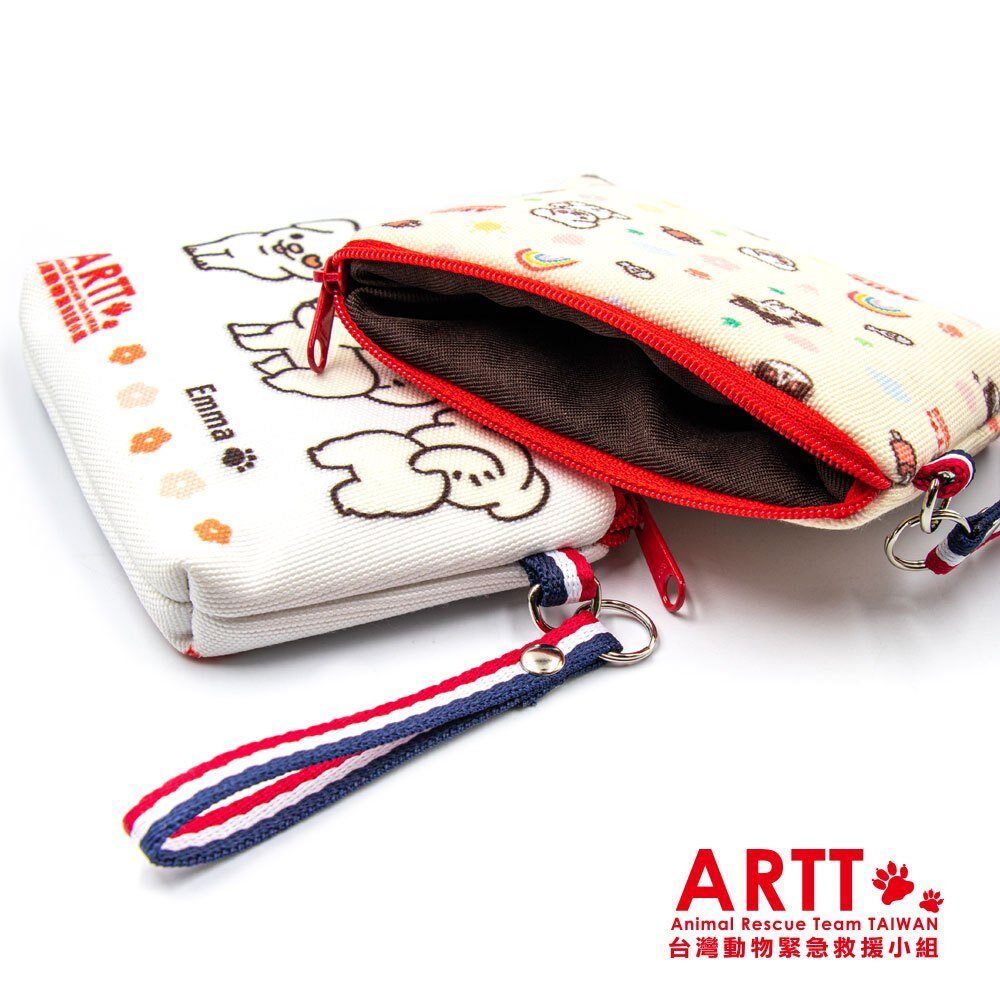 ARTT Emma&小牛 帆布零錢包 MIT台灣製造 ARTT台灣動物緊急救援小組官方授權商店 TR台灣鐵道-圖片-2