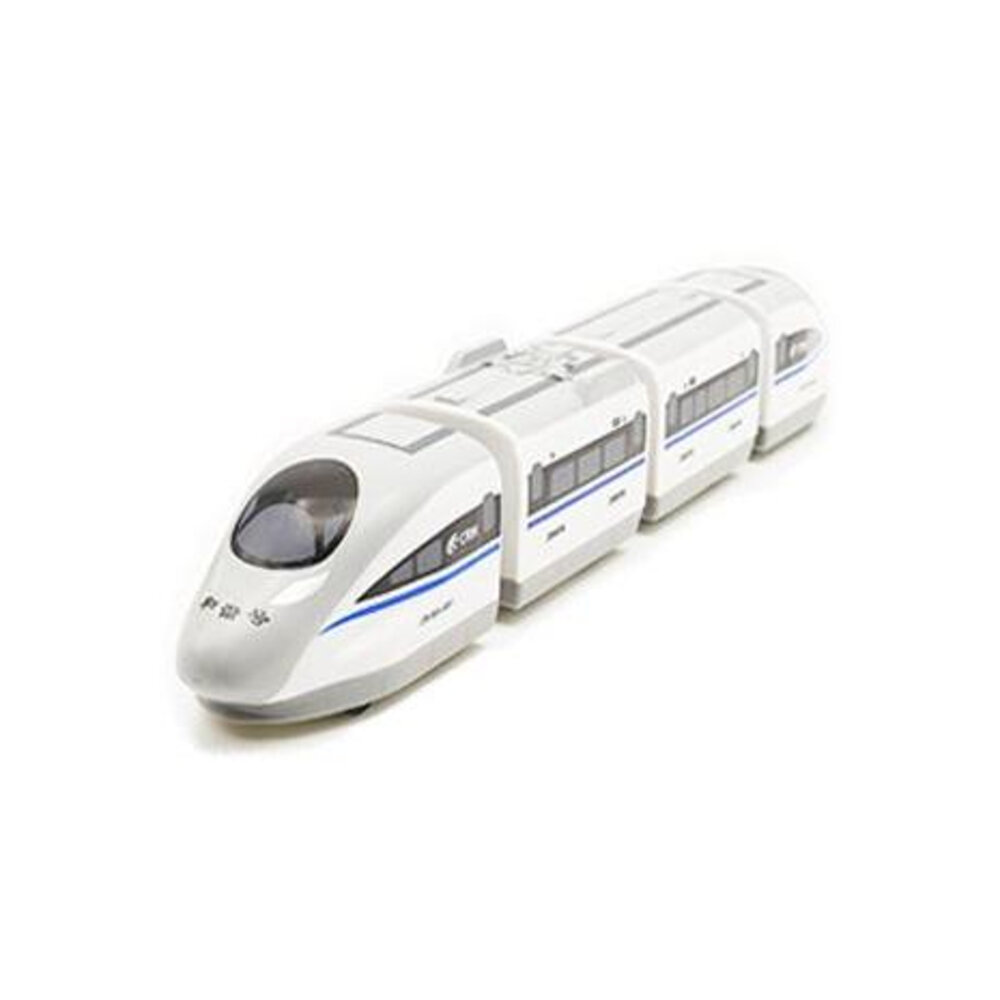 26074772930-中國高鐵和諧號 CRH380型 鐵支路4節迴力小列車 迴力車 火車玩具 壓克力盒裝 QV066T1 TR台灣鐵道
