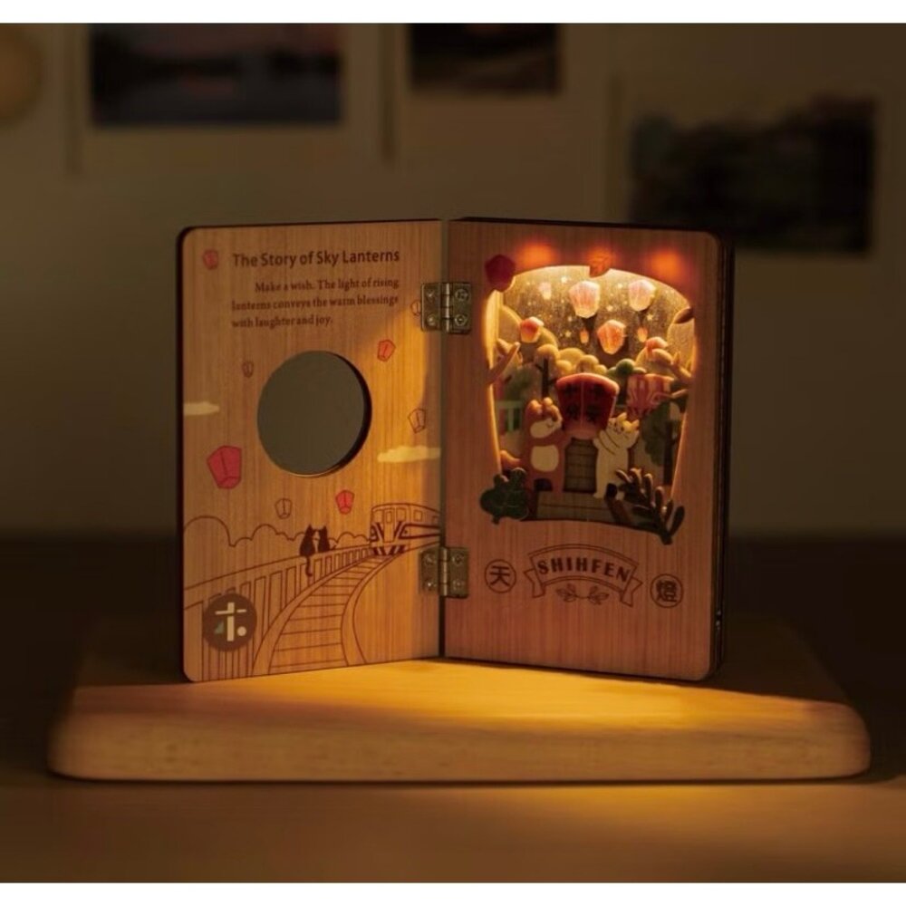 繪本小夜燈 DIY組裝 景點 風景 擺飾 書本小夜燈 台灣紀念品 遊木時光 TR台灣鐵道-圖片-5