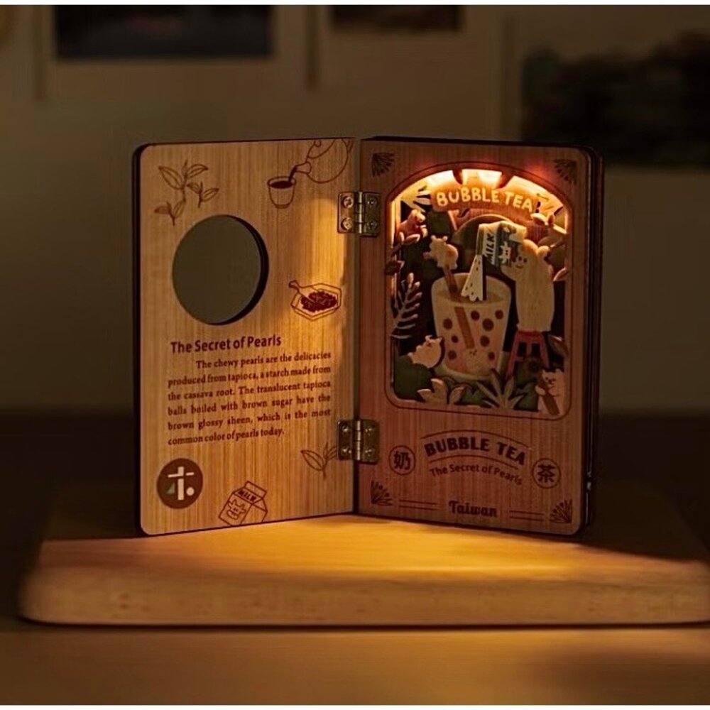 繪本小夜燈 DIY組裝 景點 風景 擺飾 書本小夜燈 台灣紀念品 遊木時光 TR台灣鐵道-圖片-6