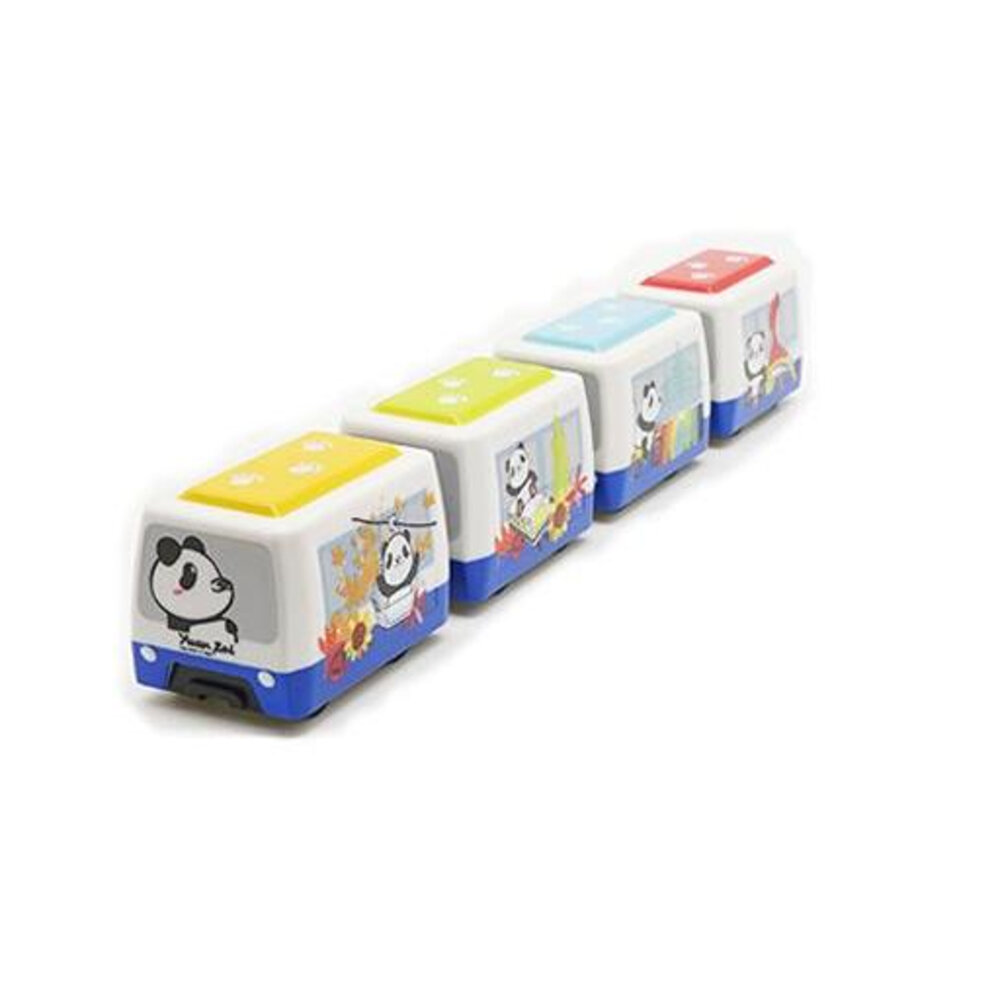 26156386078-大貓熊圓仔列車 台北捷運木柵線 鐵支路4節迴力小列車 迴力車 火車玩具 QV013T3 TR台灣鐵道