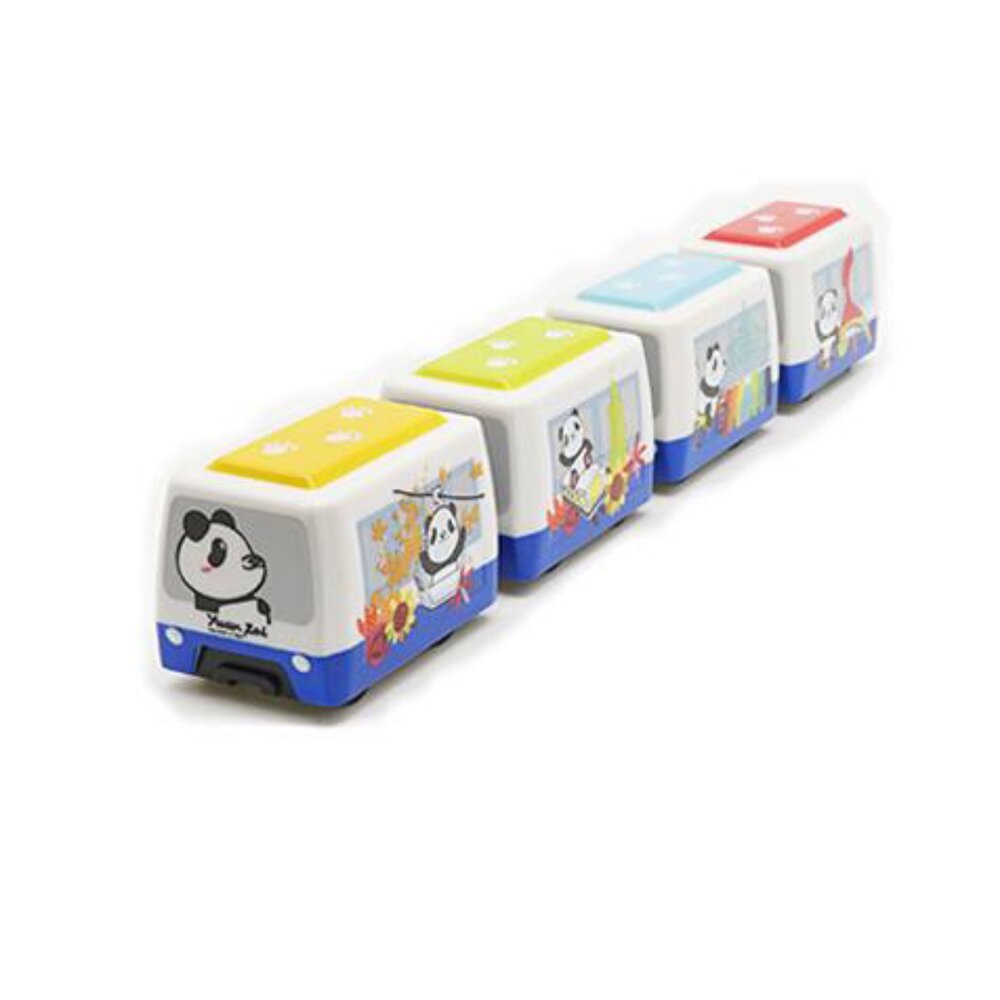 26156386078-大貓熊圓仔列車 台北捷運木柵線 鐵支路4節迴力小列車 迴力車 火車玩具 QV013T3 TR台灣鐵道