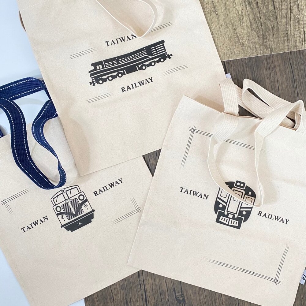 26625569315-TR長帆布包 帆布袋 環保購物袋 單肩包 文創帆布袋 大容量 台灣火車圖案 TR台灣鐵道