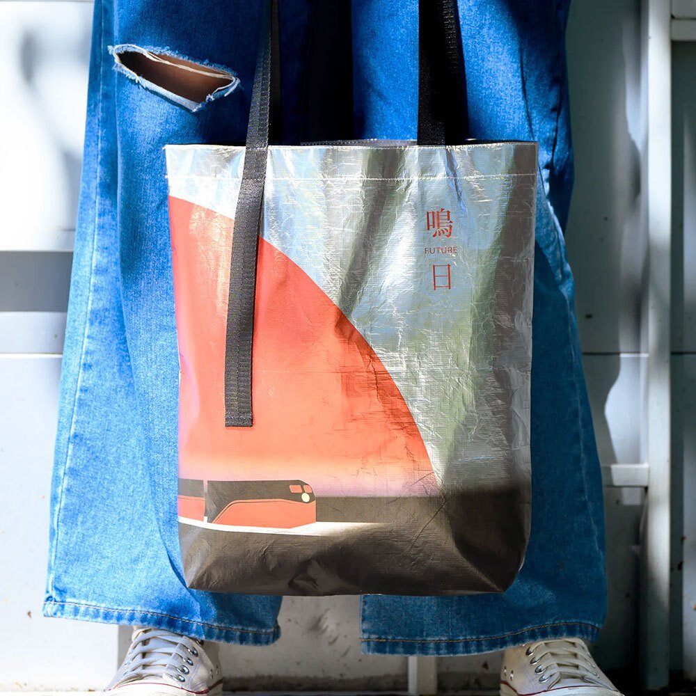 26807969805-台鐵鳴日號 鳴日 Tyvek 泰維克手提肩背袋 托特包 環保袋 輕量 防水 抗紫外線 官方授權銷售商店 TR台灣鐵道