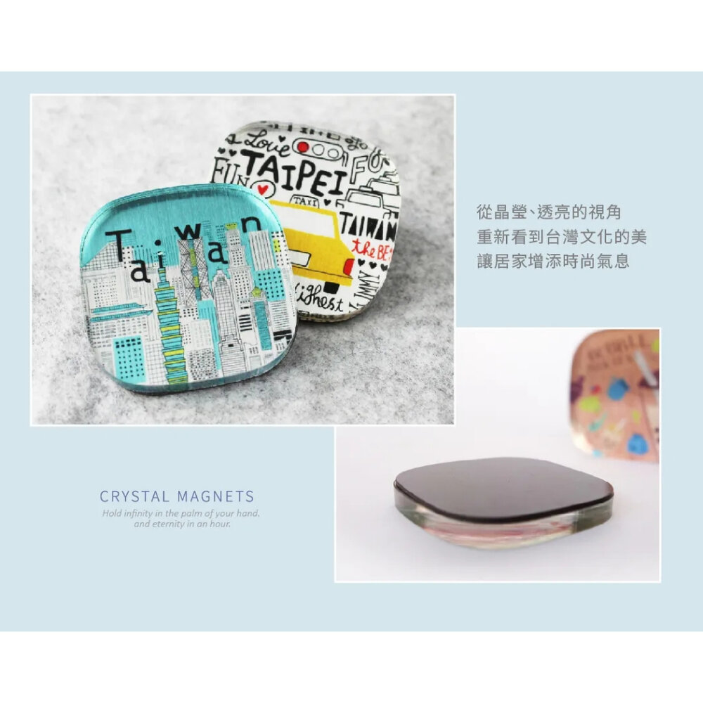 台灣景點冰箱貼 壓克力冰箱貼 壓克力磁鐵 台灣特色磁鐵 旅遊紀念 銀鑽磁鐵 猴子設計 TR台灣鐵道-圖片-1