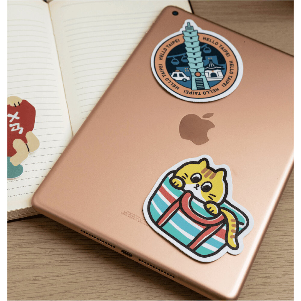 台灣好貼紙 行李箱貼紙 裝飾貼紙 造型貼紙 台灣圖案 天燈造型 PVC防水 紀念品 猴子設計 TR台灣鐵道-圖片-2