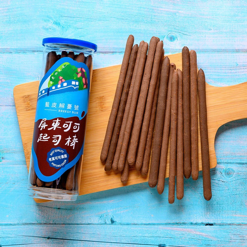 27721428961-台鐵藍皮解憂號 X 老莫可可農園 Breezy Blue 屏東可可起司棒(蛋奶素) 官方授權銷售商店 TR台灣鐵道