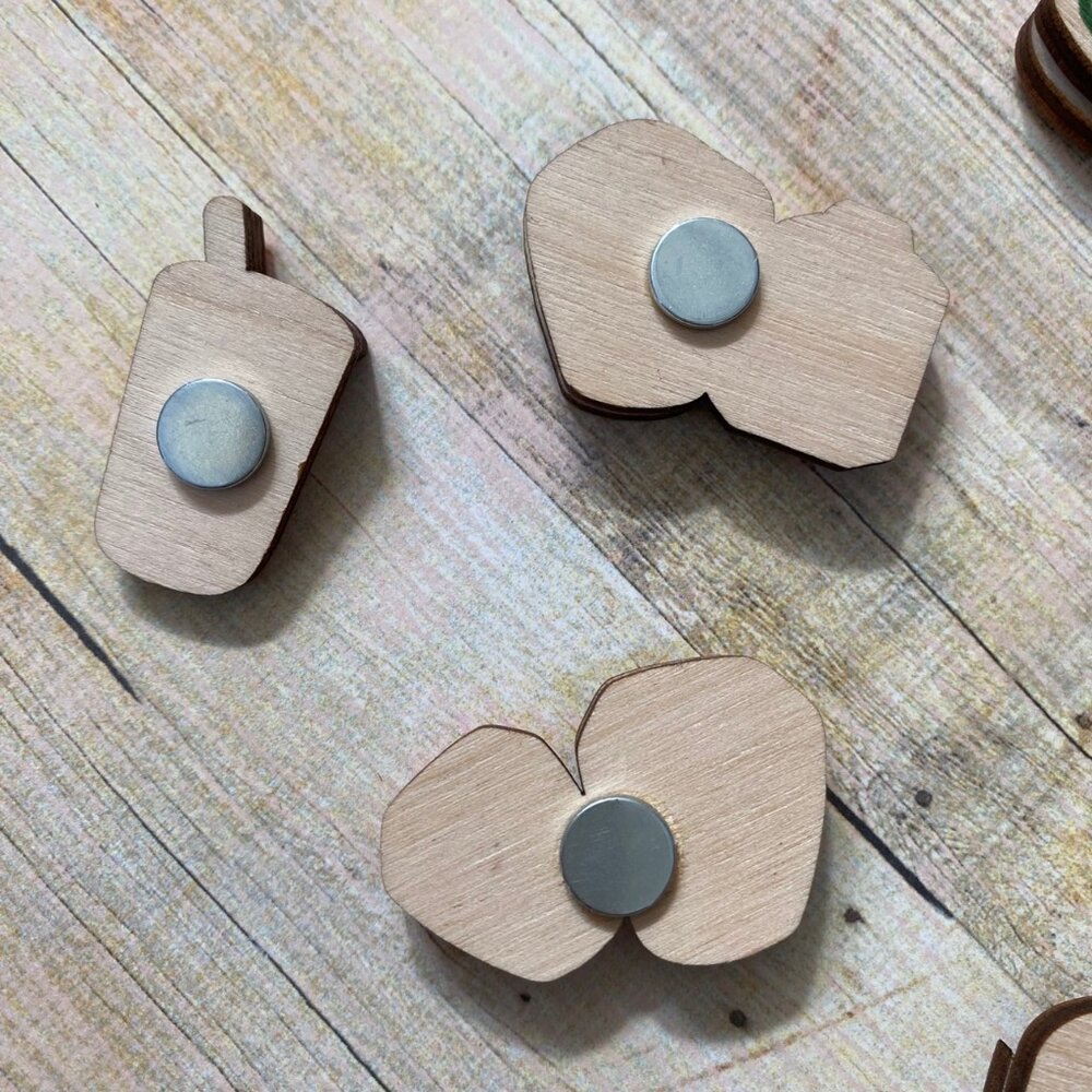 迷你木冰箱貼 台灣景點 懷舊小物 珍珠奶茶 天燈 小物磁鐵 插畫迷你磁鐵 台灣紀念品 新格子 TR台灣鐵道-圖片-3