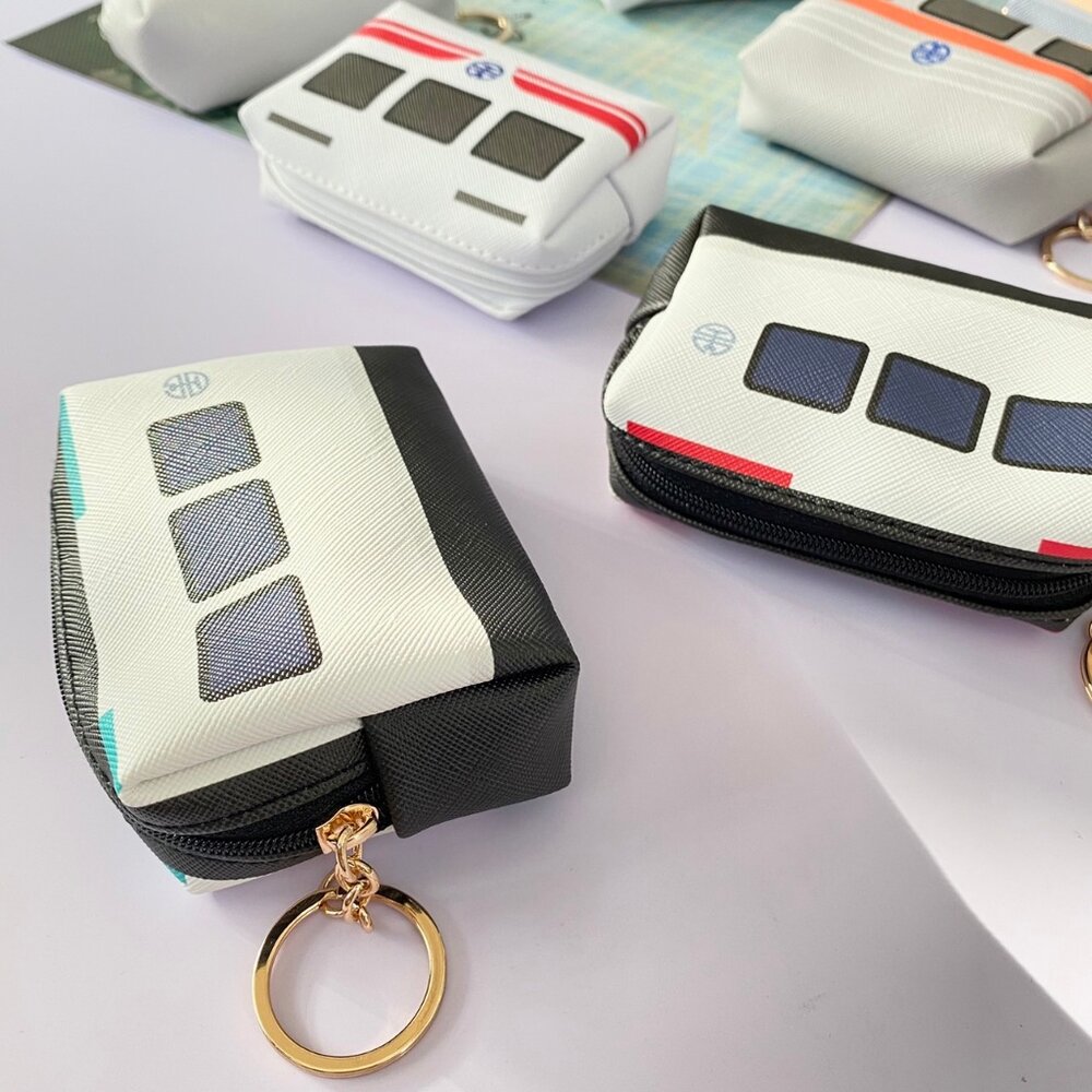 台鐵火車零錢包 小物收納包 台鐵火車圖案 方型錢包 小巧攜帶方便 台灣火車紀念品 新格子 TR台灣鐵道-圖片-3