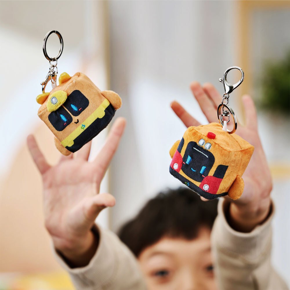 28106696212-台中捷運 磨磨擦拭布鑰匙圈 查查絨布鑰匙圈 小綠綠福利社 台中捷運官方授權商店 TR台灣鐵道