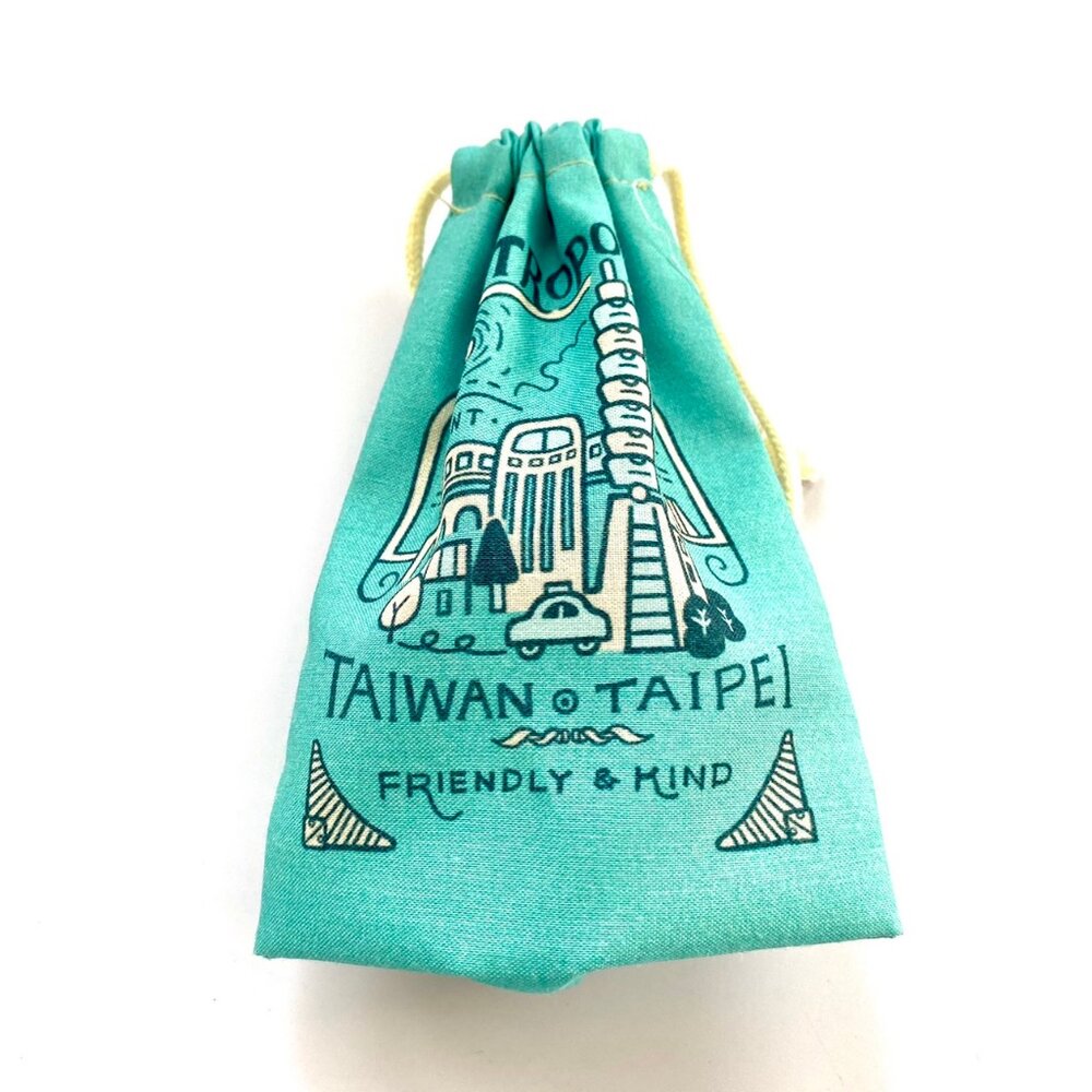 小物袋 束口袋 插畫圖案 台灣紀念品 小物收納 台灣小物袋 猴子設計 TR台灣鐵道-圖片-3