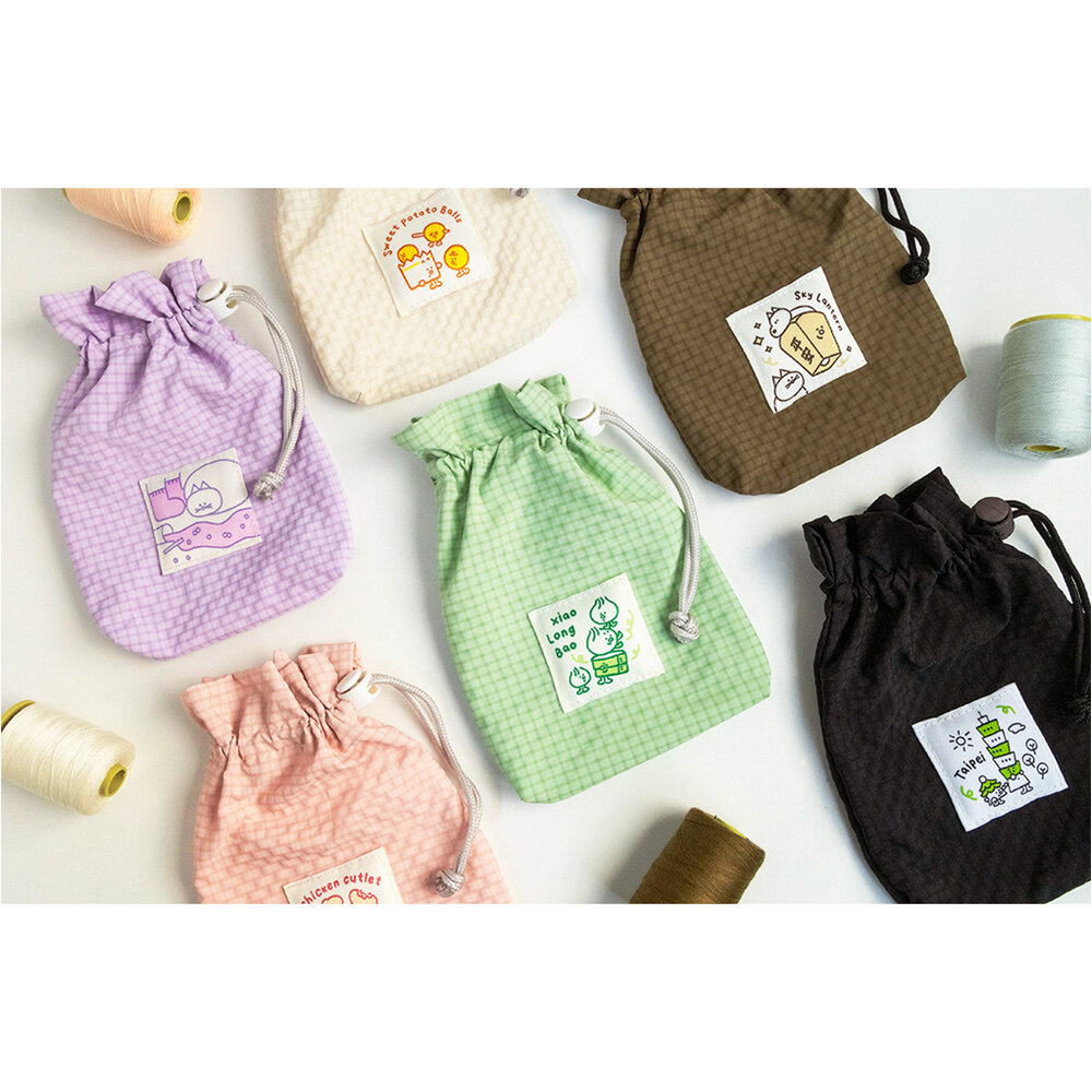 29085687976-泡泡束口袋 隨身小物收納 旅行小物收納 立體圖案 台灣系列 猴子設計 TR台灣鐵道