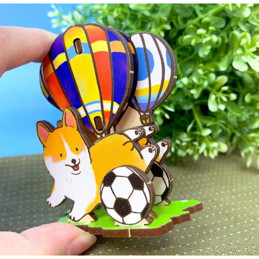 DIY立體木製名片座 台灣景點文化 阿里山火車 木製桌上擺飾 台灣文創 紀念品 新格子 TR台灣鐵道-圖片-1