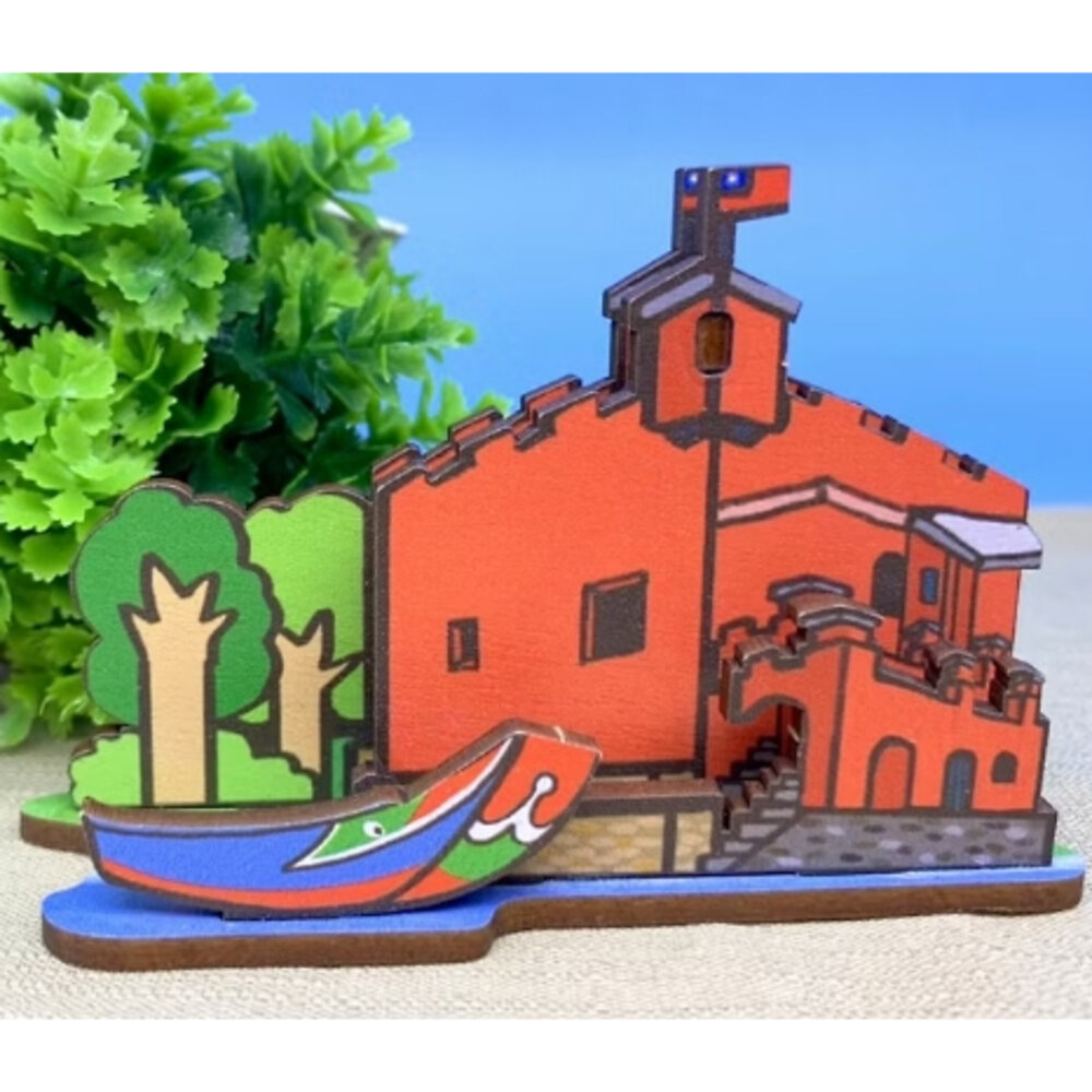 DIY立體木製名片座 台灣景點文化 阿里山火車 木製桌上擺飾 台灣文創 紀念品 新格子 TR台灣鐵道-圖片-2