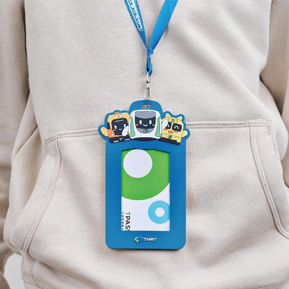 29506694576-台中捷運 中捷吉祥物頸掛證件套 工作證套 識別證套 小綠綠福利社 台中捷運官方授權商店 TR台灣鐵道
