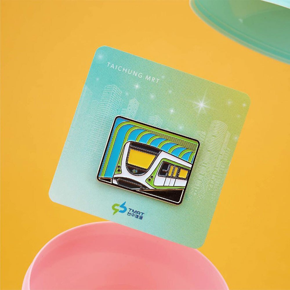 台中捷運 捷運列車造型徽章 金屬徽章 胸章 小綠綠福利社 台中捷運官方授權商店 TR台灣鐵道-圖片-2