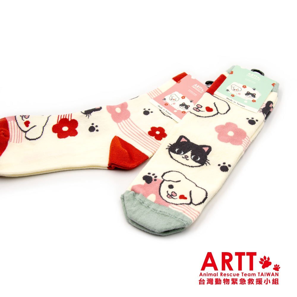 ARTT X SOUNDS GOOD 輕輕襪 抓抓襪 女襪 止滑童襪 ARTT台灣動物緊急救援小組 TR台灣鐵道-圖片-1