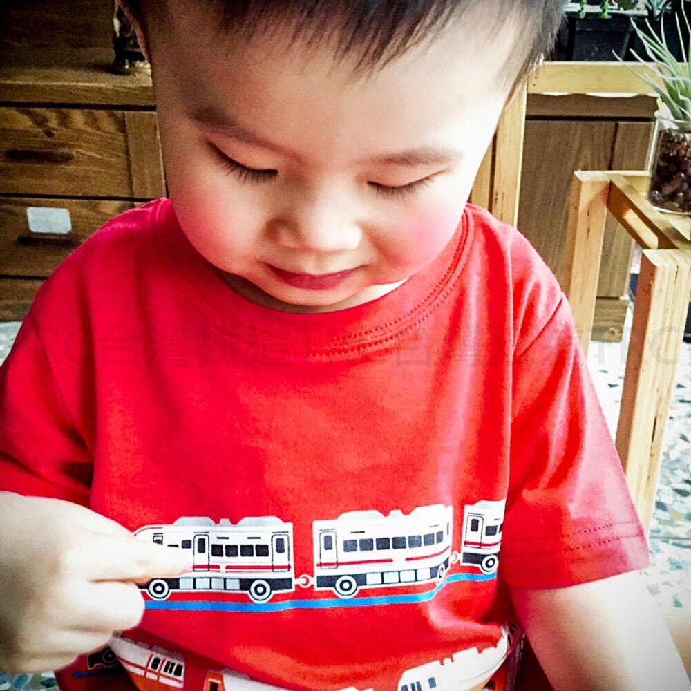 3235055101-台灣火車系列 短袖T恤 親子童裝 T-shirt 100%棉 台灣製造 獨家設計 兩款四色 TR台灣鐵道