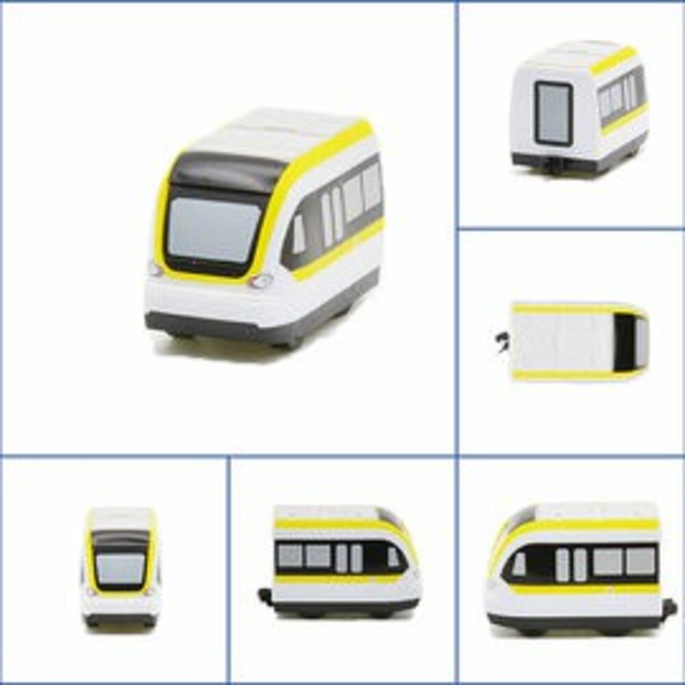 3532934096-台北捷運環狀線 鐵支路迴力小火車 迴力車 火車玩具 壓克力盒裝 QV067 TR台灣鐵道