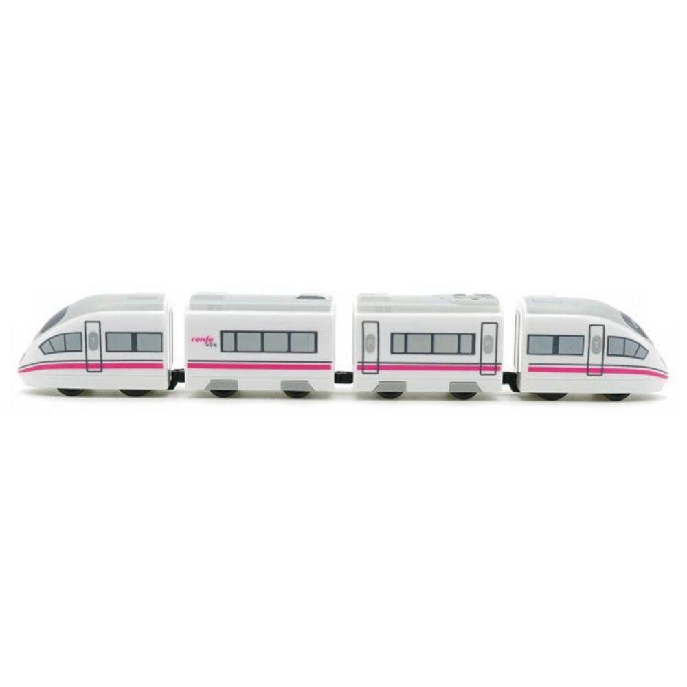 西班牙高鐵AVE S103列車 鐵支路4節迴力小列車 迴力車 火車玩具 壓克力盒裝 QV027T1 TR台灣鐵道-圖片-1