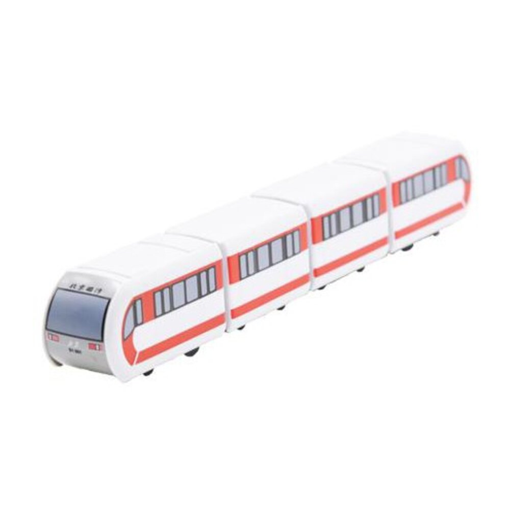 3732924484-中國北京地鐵S1線磁浮列車 鐵支路4節迴力小列車 迴力車 火車玩具 壓克力盒裝 QV074T1 TR台灣鐵道