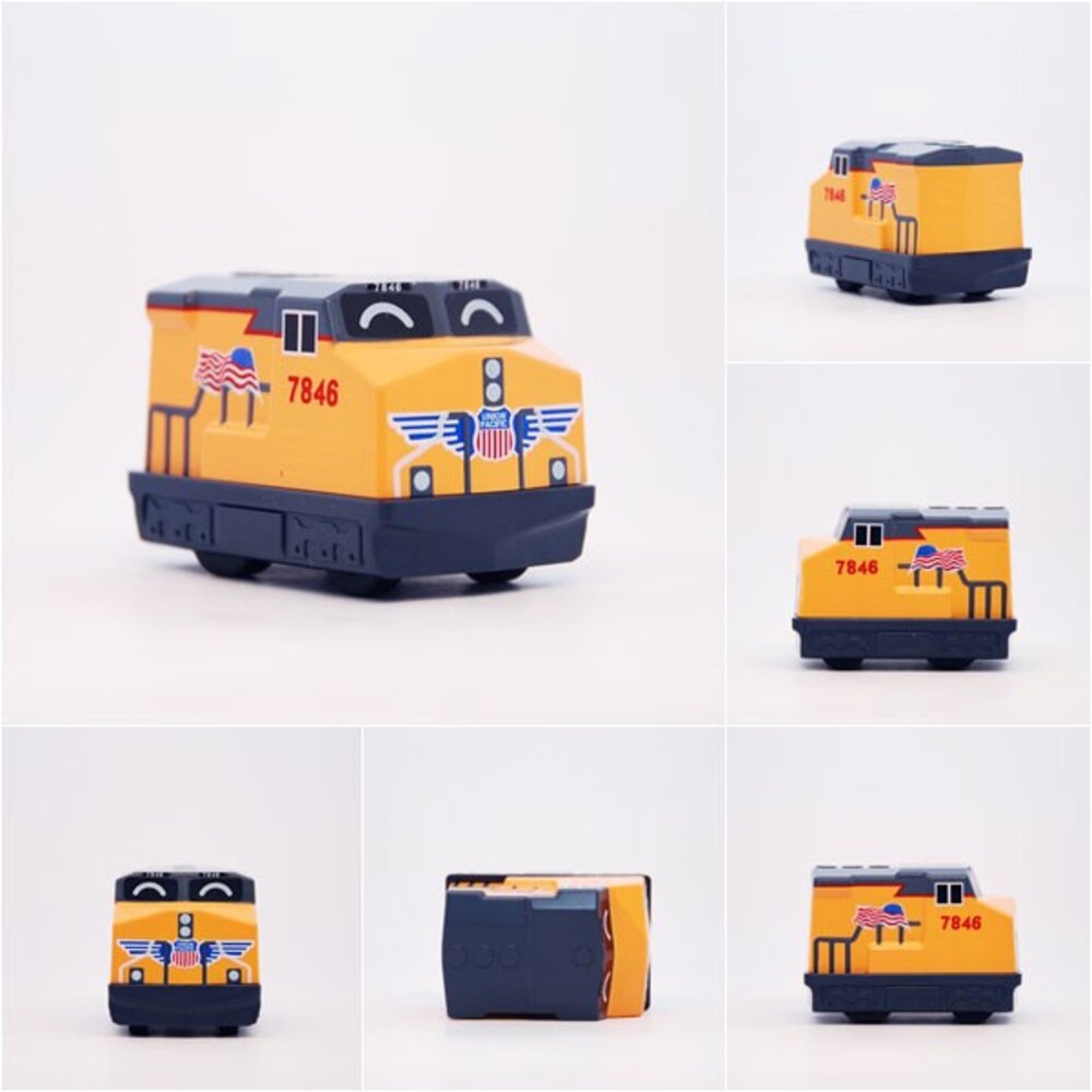3832847374-美國UNION PACIFIC 柴電機車 鐵支路迴力小火車 迴力車 壓克力盒裝 QV038 TR台灣鐵道