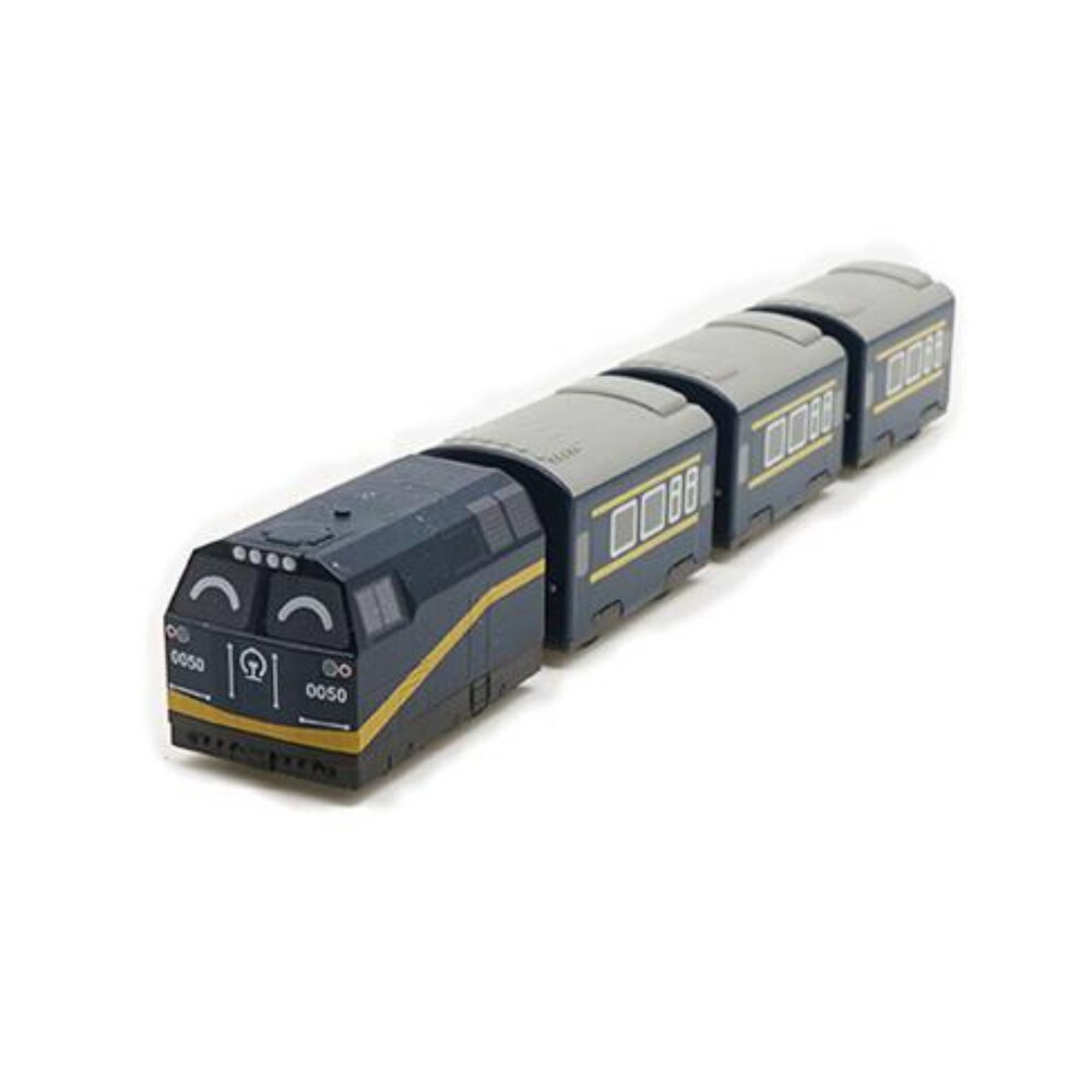 3832916824-中國青藏鐵路列車 NJ2型柴油機車 鐵支路4節迴力小列車 迴力車 火車玩具 壓克力盒裝 QV030T1 TR台灣鐵道