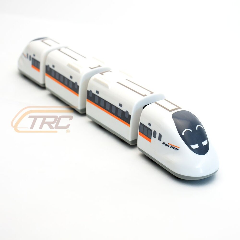 3832917353-日本新幹線光號鐵路之星列車 Rail Star 鐵支路4節迴力小列車 迴力車 火車玩具 QV037T1 TR台灣鐵道