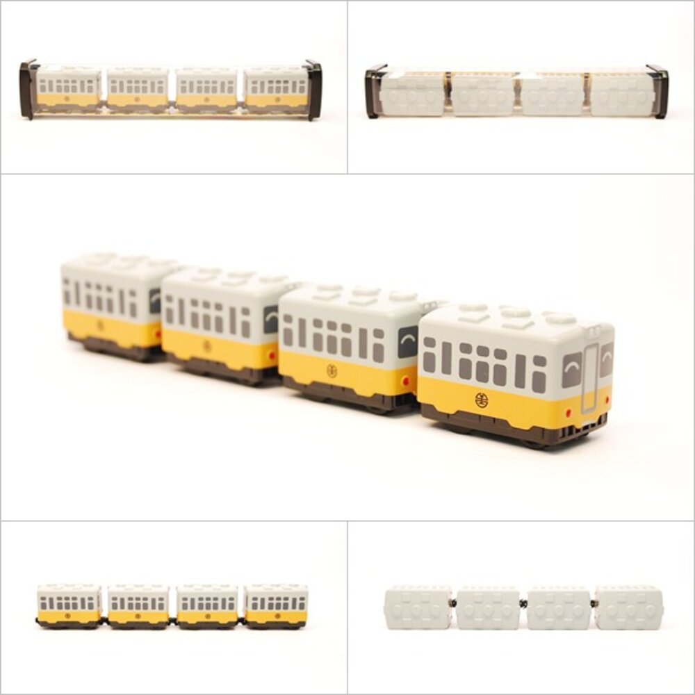 3932914029-台鐵黃皮仔台東線光華號列車 DR2000型 鐵支路4節迴力小列車 迴力車 火車玩具 QV019T1 TR台灣鐵道