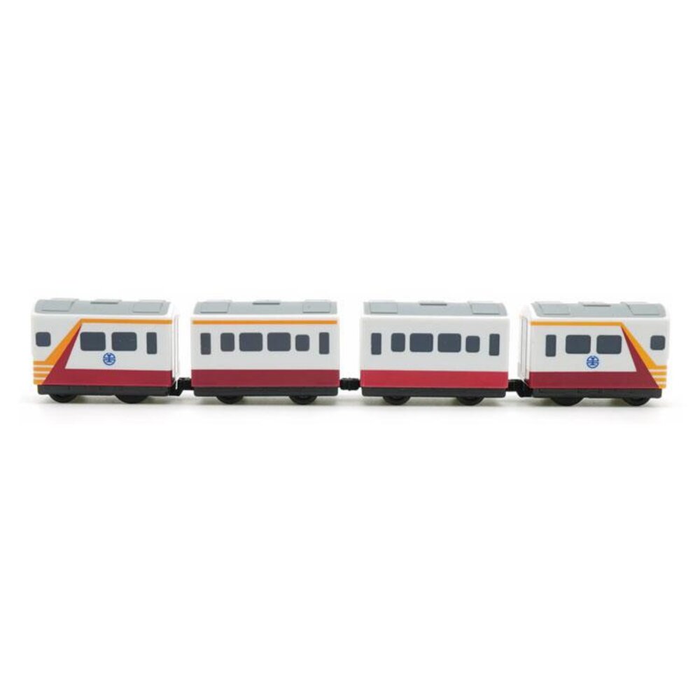 台鐵紅斑馬號自強號列車 EMU1200型 鐵支路4節迴力小列車 迴力車 火車玩具 QV017T1 TR台灣鐵道-圖片-1