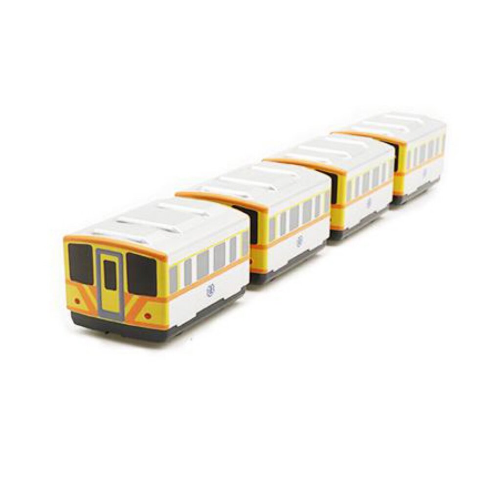 4032823234-台鐵支線鐵路柴油客車 DR1000型 集集 內灣 平溪支線 鐵支路4節迴力小列車 迴力車 火車玩具 QV048T1