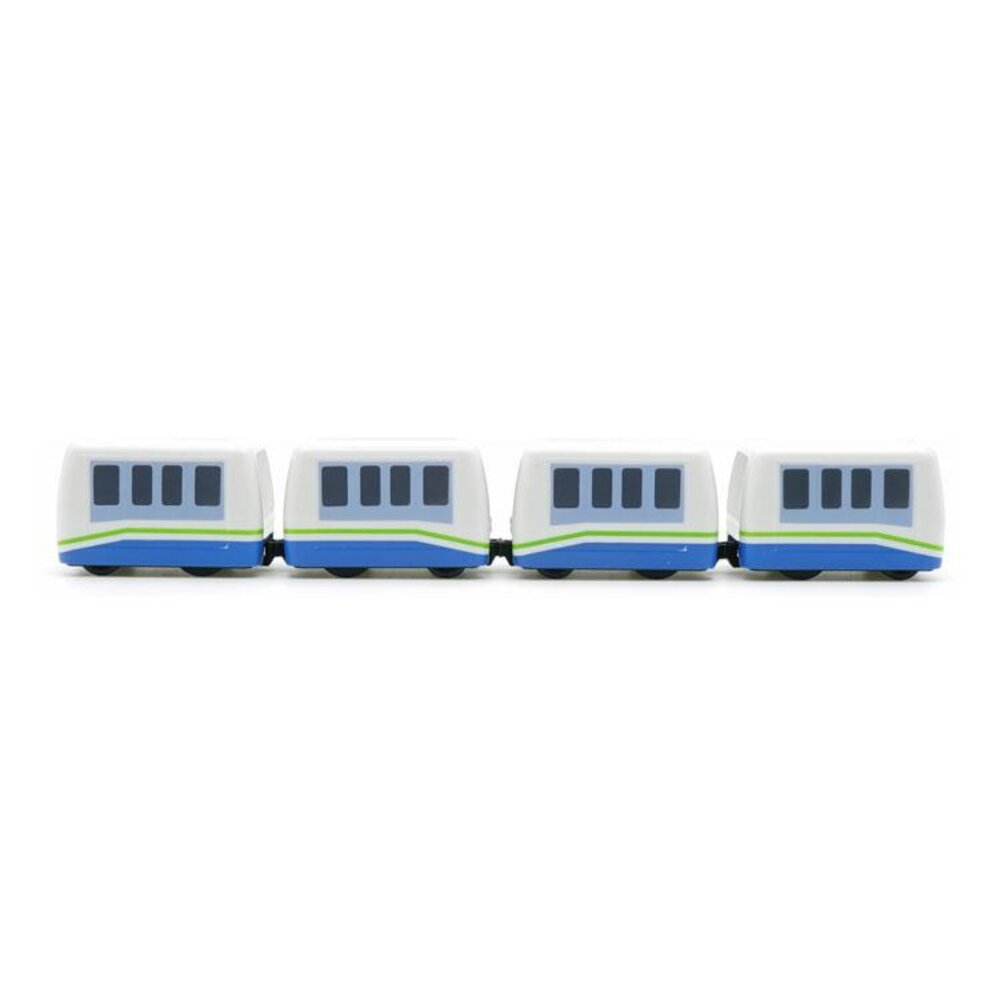 台北捷運文湖線列車 370型中運量 鐵支路4節迴力小列車 迴力車 火車玩具 壓克力盒裝 QV014T1 TR台灣鐵道-圖片-1