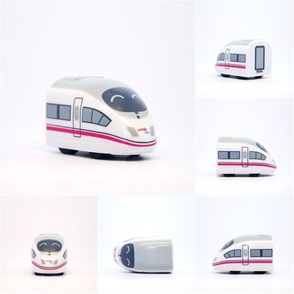 4232747910-西班牙高鐵AVE S103 鐵支路迴力小火車 迴力車 火車玩具 壓克力盒裝 QV027 TR台灣鐵道