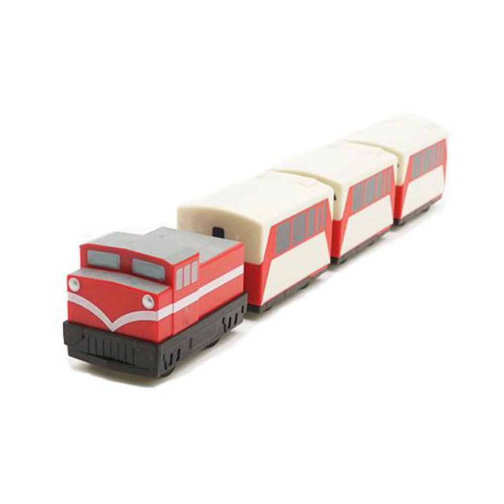 4232820044-林鐵阿里山號列車 鐵支路4節迴力小列車 迴力車 火車玩具 壓克力盒裝 QV020T1 TR台灣鐵道