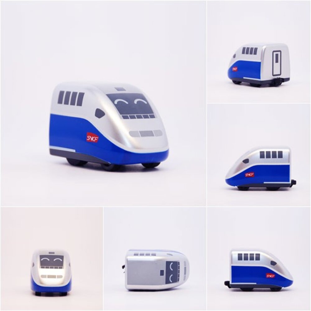 4232830264-法國高鐵TGV 鐵支路迴力小火車 迴力車 火車玩具 壓克力盒裝 QV040 TR台灣鐵道