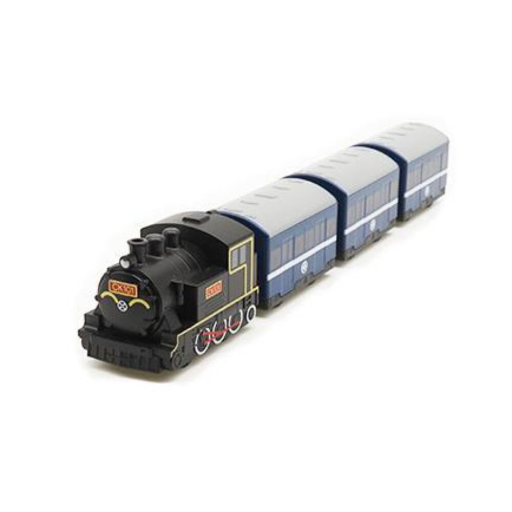 4332826101-台鐵蒸汽火車 CK101 普通列車 鐵支路4節迴力小列車 迴力車 火車玩具 壓克力盒裝 QV062T1 TR台灣鐵道